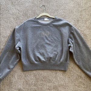 CROPPED GRAY VANS SWEATSHIRT!!!